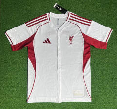 (S-4XL) 25-26 Liverpool White Thailand Baseball Jersey AAA-403