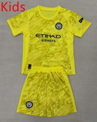 25-26 Olympique de Marseille Goalkeeper Green Kids/Youth Soccer Uniform-AY