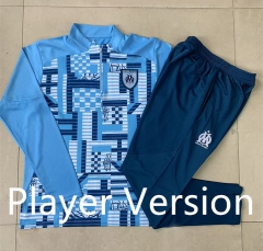 Player Version 2024-2025 Olympique de Marseille Light Blue Thailand Soccer Tracksuit-815