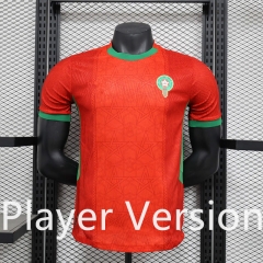 Version 2 Player Version 2025-2026 Morocco Home Red Thailand Soccer Jersey AAA-888