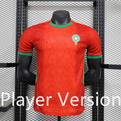 Version 2 Player Version 2025-2026 Morocco Home Red Thailand Soccer Jersey AAA-888