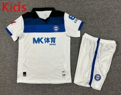 2025-2026 Deportivo Alavés Away White Kids/Youth Soccer Uniform-7809