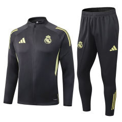 25-26 Real Madrid Dark Gray Thailand Soccer Jacket Uniform-411