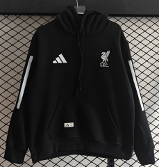 Player Version 25-26 Liverpool Black Thailand Soccer Tracksuit Top With Hat-LH