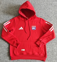 Player Version Olympique Lyonnais Home Red Thailand Soccer Tracksuit Top With Hat-LH
