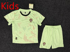 2025-2026 Portugal Away Green Kids/Youth Soccer Uniform-GB