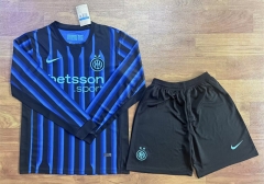 25-26 Inter Milan Home Blue&Black LS Soccer Uniform-709