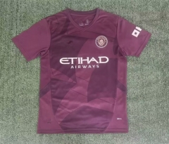 (S-5XL) 2024-2025 Manchester City 2nd Away Dark Red Thailand Soccer Jersey AAA-2483
