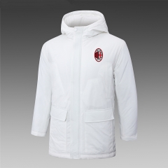(Red Logo) 2024-2025 AC Milan White Cotton Coat With Hat-815