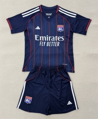 25-26 Olympique Lyonnais Away Royal Blue Soccer Uniform-AY