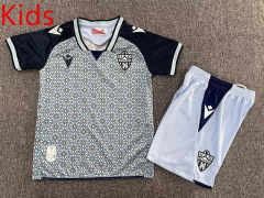 25-26 UD Almería Away Blue&White Kids/Youth Soccer Uniform-7809