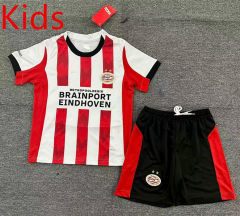 2025-2026 PSV Eindhoven Home Red&White Kids/Youth Soccer Uniform-4247