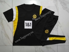 2023-2024 Borussia Dortmund Black Short-sleeved Thailand Soccer Tracksuit -815