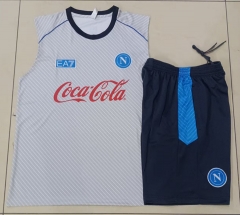 25-26 Napoli Light Gray Inkjet Thailand Soccer Vest Tracksuit-815