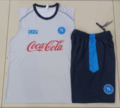 25-26 Napoli Light Gray Inkjet Thailand Soccer Vest Tracksuit-815