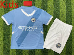 2025-2026 Manchester City Home Blue Kid/Youth Soccer Uniform-1947