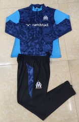 25-26 Olympique Marseille Blue Thailand Soccer Tracksuit-411