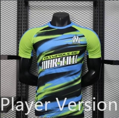 Player Version 25-26 Olympique de Marseille Blue&Green Thailand Training Soccer Jersey -888
