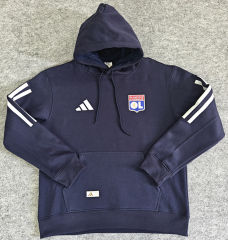 Player Version Olympique Lyonnais Home Royal Blue Thailand Soccer Tracksuit Top With Hat-LH