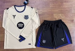 2025-2026 Barcelona Away Beige LS Soccer Uniform-709