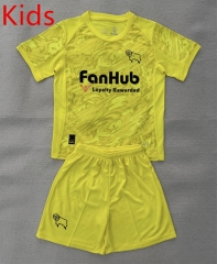25-26 Derby County Goalkeeper Yellow Kids/Youth Soccer Uniform-AY