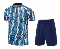 2025-2026 Manchester City Lake Blue Short sleeve Thailand Soccer Uniform-4627