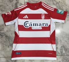 (S-4XL) 2025-2026 Granada CF Home Red&White Thailand Soccer Jersey AAA