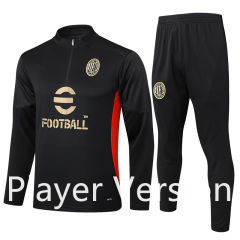 Player Version 2024-2025 AC Milan Black Thailand Soccer Tracksuit-815