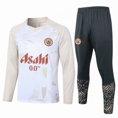 2023-2024 Manchester City Beige&White Thailand Soccer Tracksuit Uniform-815