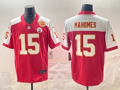 Version 1Kansas City Chiefs Four Generations Red #15 NFL Jersey-0840