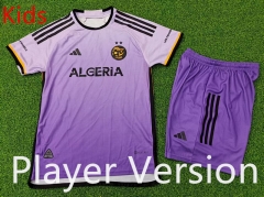 Player Version 2025-26 Algeria Purple Kids/Youth Soccer Uniform-9926