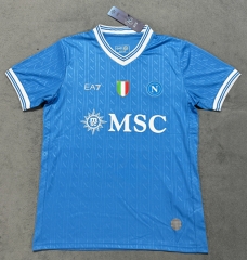 (S-4XL) 25-26 Champions League Version  Napoli Home Blue Thailand Soccer Jersey -4506