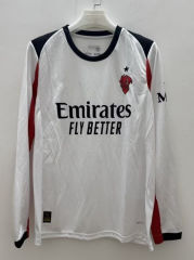 2025-2026 AC Milan Away White LS Thailand Soccer Jersey AAA