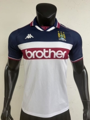 Retro Version 97-98 Manchester City Away White Thailand Soccer Jersey-3685