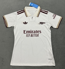 25-26 Arsenal 2nd Away White Women Soccer Jersey AAA-4506