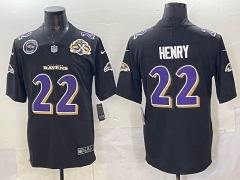 Fashion Version Baltimore Ravens Black #22 NFL Jersey-0840