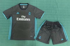 17-18 Retro Version Barcelona Away Black Soccer Uniform-5074