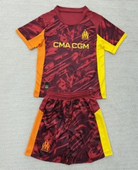 2025-26 Olympique de Marseille Goalkeeper Dark Red Soccer Uniform-AY