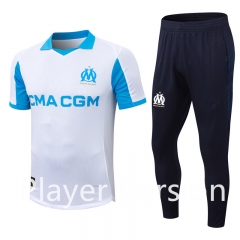 Player Version 2025-26 Olympique de Marseille White Short-sleeve Thailand Soccer Tracksuit-9926