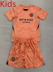 2024-2025 Manchester City Goalkeeper Orange Kid/Youth Soccer Uniform-AY