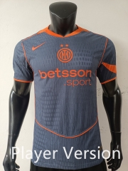 Player Version 25-26 Inter Milan 2nd Away Blue&Gray Thailand Soccer Jersey AAA-0871