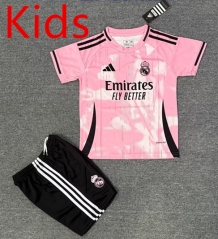 2025-2026 Special Version Real Madrid Pink&White Kids/Youth Soccer Uniform-4247