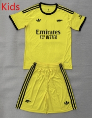 25-26 Arsenal Goalkeeper Yellow Kids/Youth Soccer Uniform-AY
