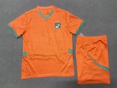 2025-2026 Cote d'Ivoire Home Orange Soccer Uniform-718