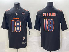 (Logo 7) Fashion Version Chicago Bears Black #18 NFL Jersey-0840