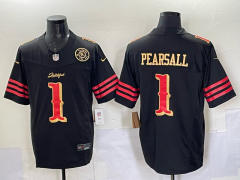 (Logo 3)San Francisco 49ers Black #1 NFL Jersey-0840
