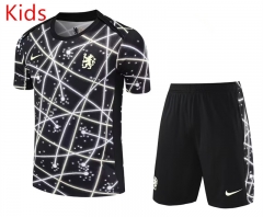 25-26 Chelsea Black Kids/Youth Soccer Training Uniform-418