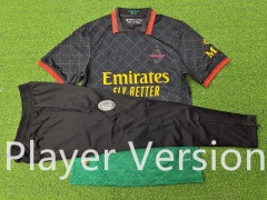 Player Version 2024-2025 Joint Version AC Milan Black Short-Sleeve Thailand Soccer Tracksuit-9926