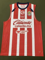 (S-3XL) 25-26 Deportivo Guadalajara Home Red Thailand Vest-sleeve Soccer Jersey AAA-912