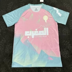 2025-2026 Morocco Pink&Blue  Thailand Training Soccer Jersey-2483